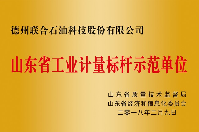 山東省工業(yè)計量標桿示范單位